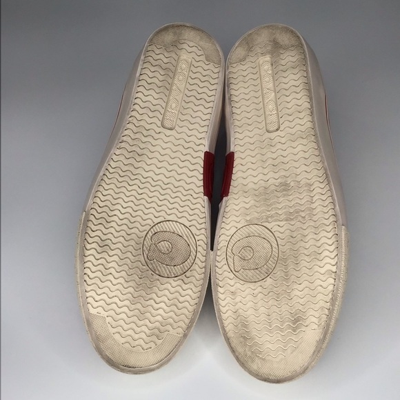 COACH Lowline Signature Lace-up Sneakers in Red Apple Hearts. - Picture 9 of 10